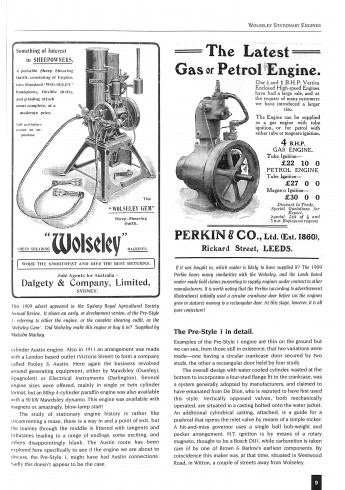 Wolseley Stationary Engines 1909 - 1975 Voorkant