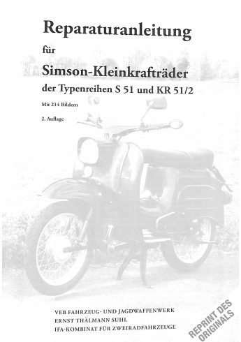 Simson Schwalbe Die Reparaturanleitung - Ersatzteile, Technik, Wartung Voorkant 