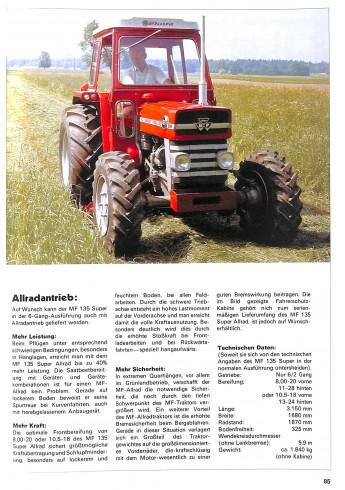 Massey Ferguson Prospekte der 100ER-Serie Voorkant