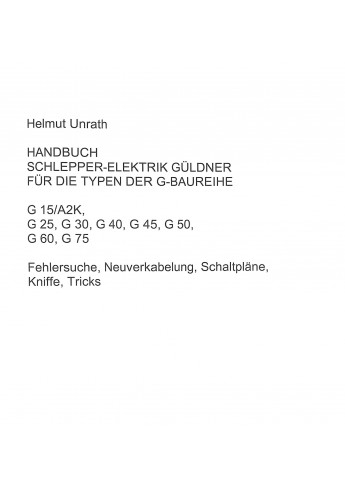 Handbuch Schlepper-Elektrik Güldner Voorkant