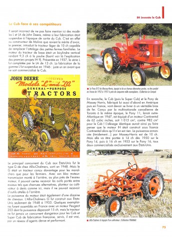 Tracteurs FARMALL CUB et derives 1947-1979 Voorkant