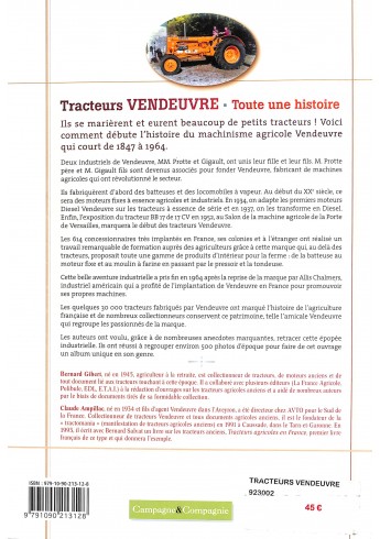 Tracteurs Vendeuvre - Toute une histoire Voorkant