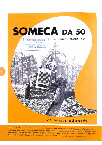 Tracteurs agricoles Someca - une histoire en prospectus Voorkant