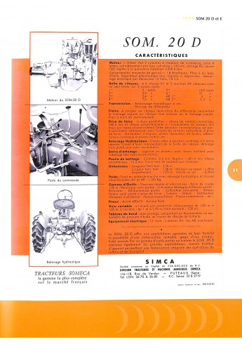 Tracteurs agricoles Someca - une histoire en prospectus Voorkant