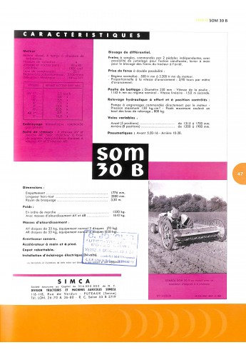 Tracteurs agricoles Someca - une histoire en prospectus Voorkant