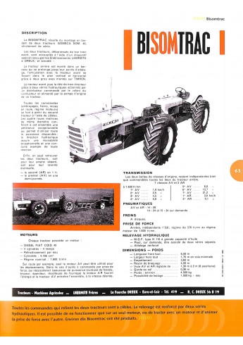 Tracteurs agricoles Someca - une histoire en prospectus Voorkant
