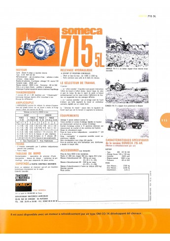 Tracteurs agricoles Someca - une histoire en prospectus Voorkant