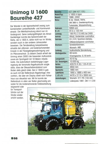 Typenkompass Unimog seit 1974 Voorkant
