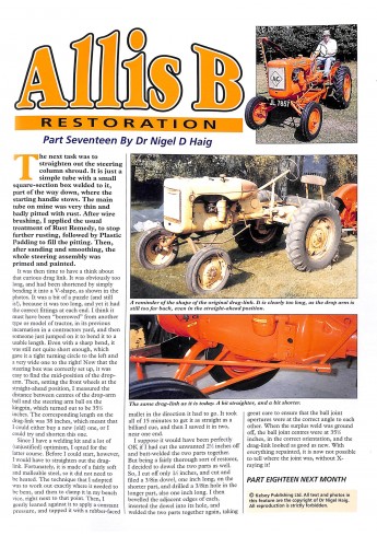 Tractor & Machinery  - Allis B Restoration