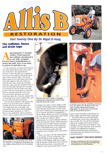 Tractor & Machinery  - Allis B Restoration