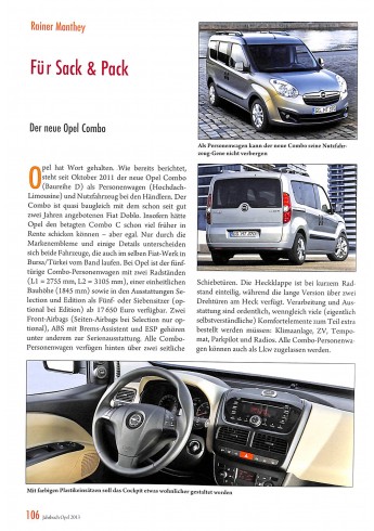 Opel, Jahrbuch 2013