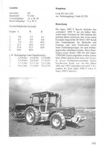 Alle Traktoren von Schluter Typen und Daten Voorkant