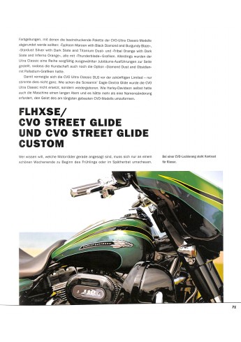 Harley-Davidson CVO Motorcycles Die exklusivsten Motorräder der Welt