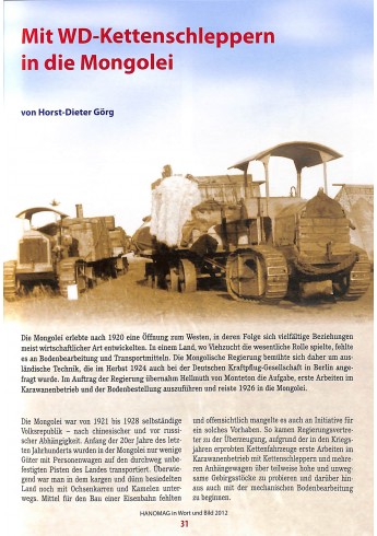HANOMAG in Wort und Bild: Das Jahrbuch 2012