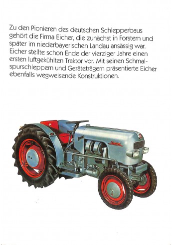  Alle Traktoren von Eicher, Band 1 Voorkant