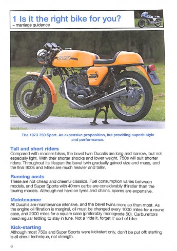 Ducati Bevel Twins 750 GT, Sport & SS, 860 GT, GTE, GTS, 900 SS, GTS, SD SSD MHR, S2 Mille, 1971 to 1986