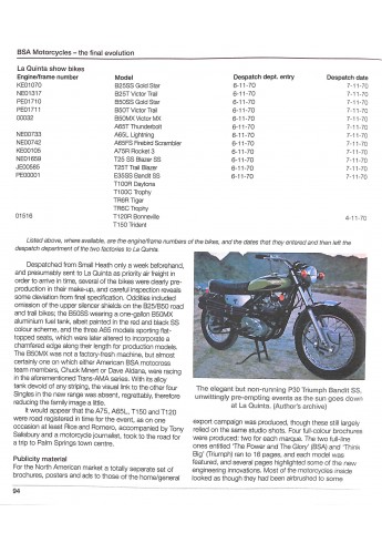 BSA Motorcycles - the final evolution