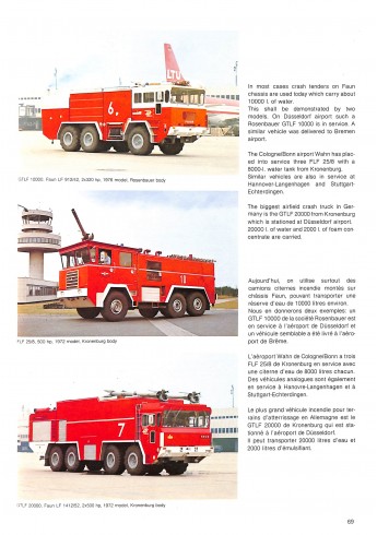 German fire engines since 1945 Les voitures des pompiers allemands depuis 1945