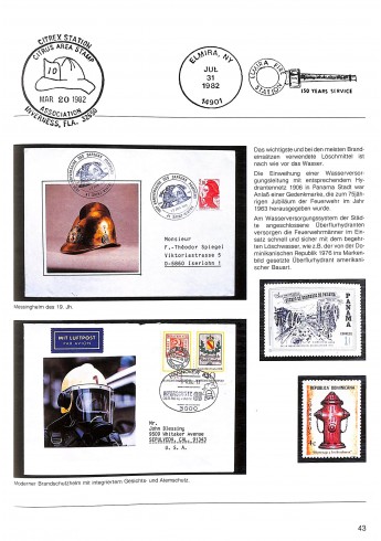 Feuerwehr und Philatelie - Briefmarken und postalische Dokumentationen aus der internationalen Geschichte der Feuerwehr