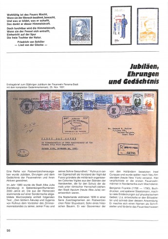 Feuerwehr und Philatelie - Briefmarken und postalische Dokumentationen aus der internationalen Geschichte der Feuerwehr