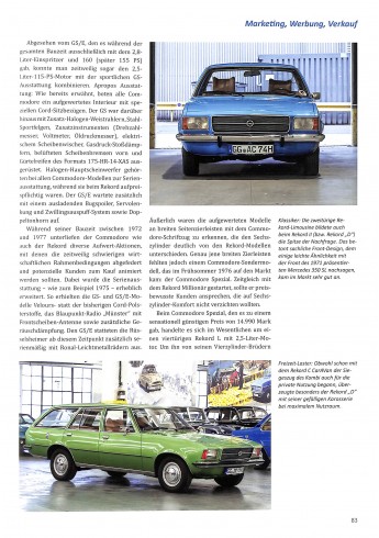 Opel Rekord & Commodore - Entwicklung, Geschichte, Technik