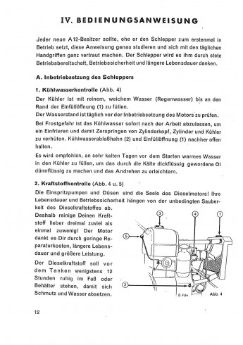 A03 - Betriebsanleitung für den Allgaier Dieselschlepper A12