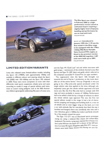 LOTUS ELISE EN EXIGE 1995-2020