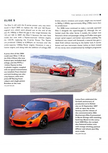 LOTUS ELISE EN EXIGE 1995-2020