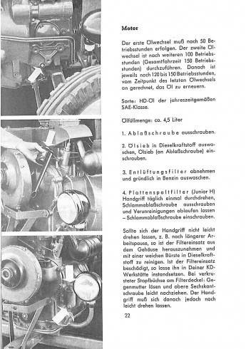 P04 - Bedienungsanleitung Porsche-Diesel Junior 108 , 14 pk