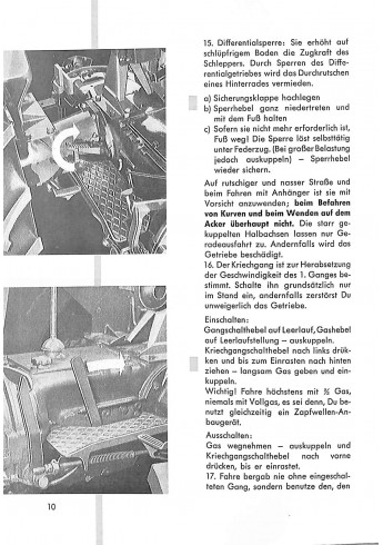 P05 - Bedienungsanleitung Porsche-Diesel, Standard 218, 218 H (218 V), 25 pk