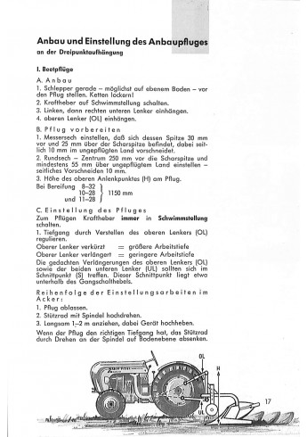 P05 - Bedienungsanleitung Porsche-Diesel, Standard 218, 218 H (218 V), 25 pk