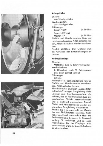 P19 - Bedienungsanleitung Porsche-Diesel, Super N309, Super L 319, Master 419