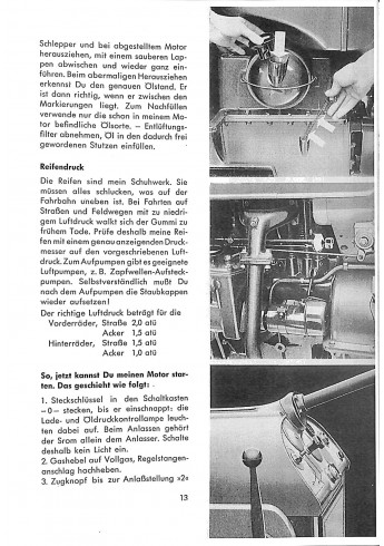 P18 Betriebsanleitung: Standard 218, (V 218), 25 PS