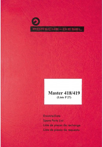 P27 - Werkstatt Ersatzteilliste Porsche-Diesel Master 418/419