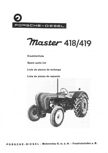 P27 - Werkstatt Ersatzteilliste Porsche-Diesel Master 418/419
