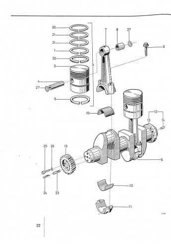 P33 - Ersatzteilliste Porsche-Diesel P122 (A122), Standard 208