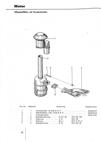 P33 - Ersatzteilliste Porsche-Diesel P122 (A122), Standard 208