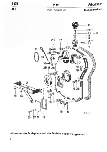 P34 - Ersatzteilliste Porsche-Diesel P111