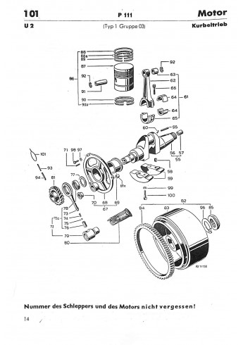 P34 - Ersatzteilliste Porsche-Diesel P111