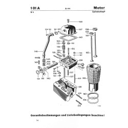 Ersatzteilliste für den Allgaier Dieselschlepper A111, onderdelenlijst