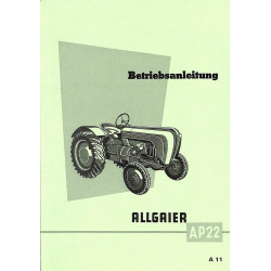 Betriebsanleitung Allgaier AP22, gebruiksaanwijzing, handleiding