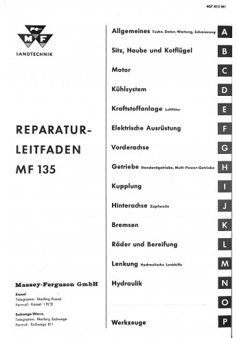 F09 Reparaturleitfaden MF135 Landtechnik