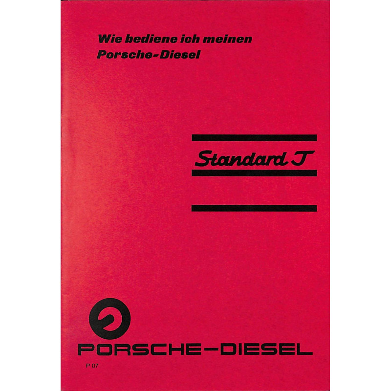 Bedienungsanleitung Standard J, Porsche-Diesel, gebruiksaanwijzing, handleiding