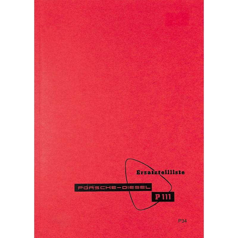 Ersatzteilliste Porsche-Diesel P111, onderdelenlijst