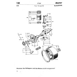 Ersatzteilliste Porsche-Diesel P111, onderdelenlijst