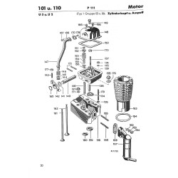 Ersatzteilliste Porsche-Diesel P111, onderdelenlijst