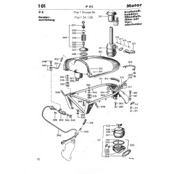 Ersatzteilliste Porsche-Diesel P111, onderdelenlijst