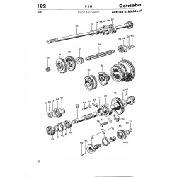 Ersatzteilliste Porsche-Diesel P111, onderdelenlijst