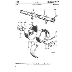 Ersatzteilliste Porsche-Diesel P111, onderdelenlijst