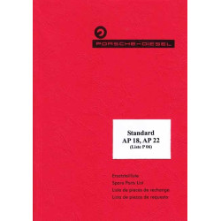 Ersatzteilliste Porsche-Diesel Standard AP18, 22, onderdelenlijst